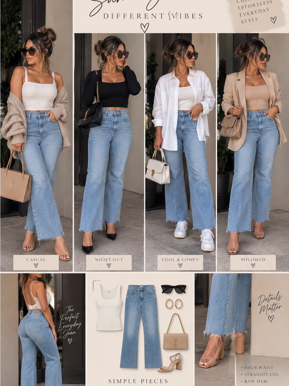 Express Light Blue High-Waist Straight-Leg Jeans